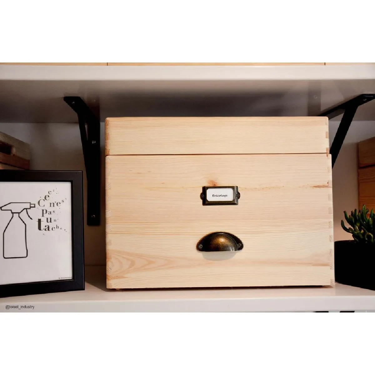 Astigarraga Boîte Rangement Pin Massif Couvercle T4