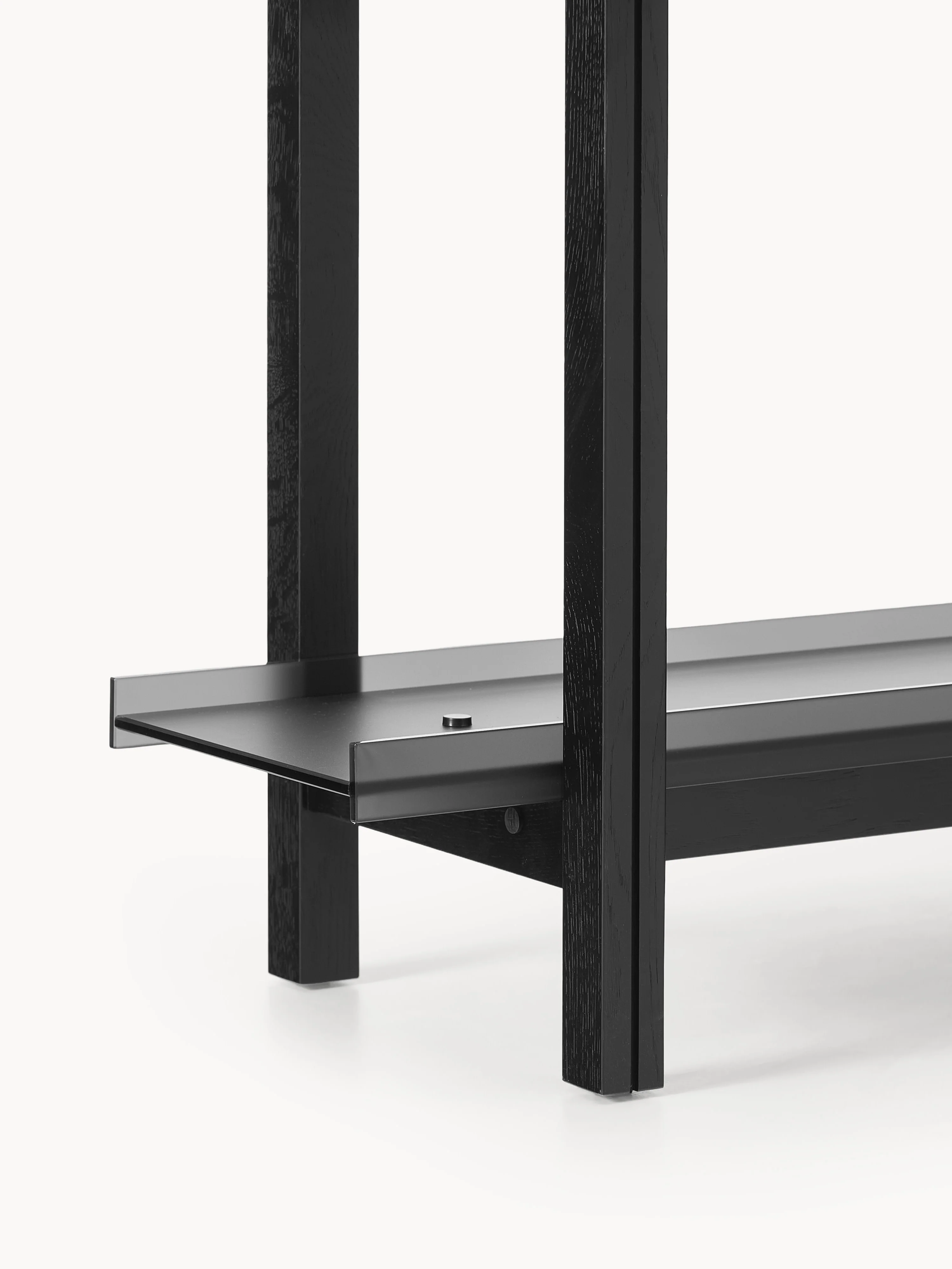 Wandrek Alex van eikenhout met glazen planken