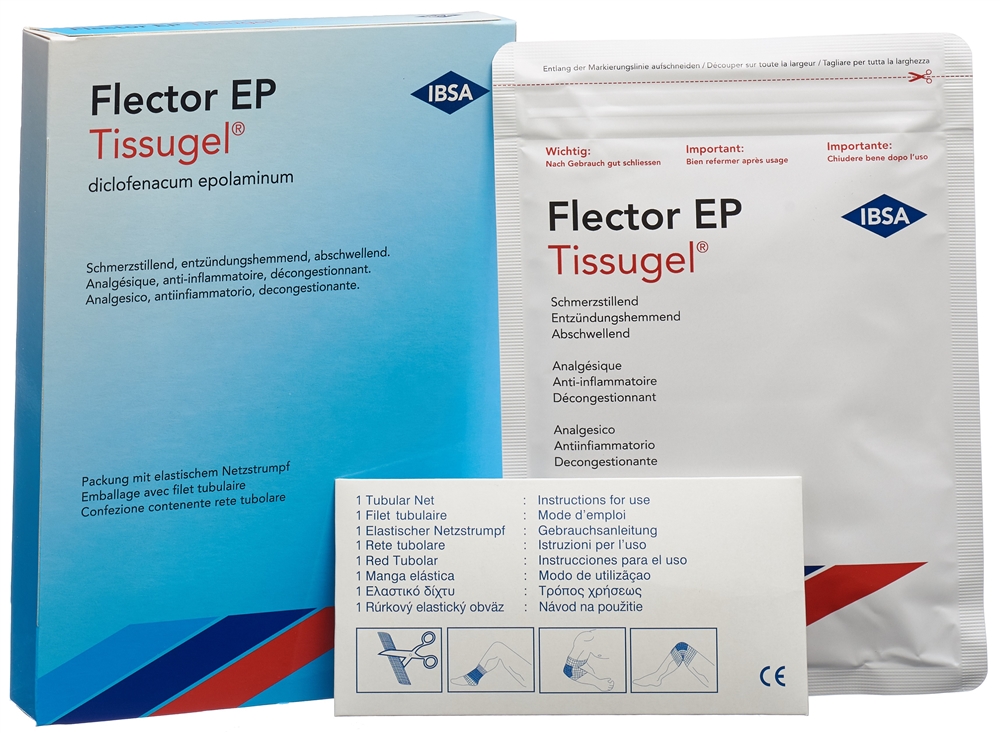FLECTOR EP Tissugel<br>10 Stück, Wirkstoffhaltiges Pflaster