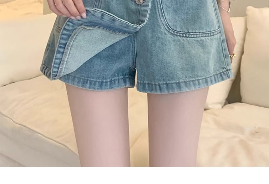 CosmoCorner - Mini-spijkerrok met hoge taille