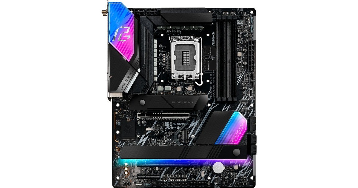 ASRockZ890 Lightning WiFi socket 1851 moederbord  (Zwart, RAID, 2.5Gb-LAN, Wi-Fi 7, BT, Sound, ATX)