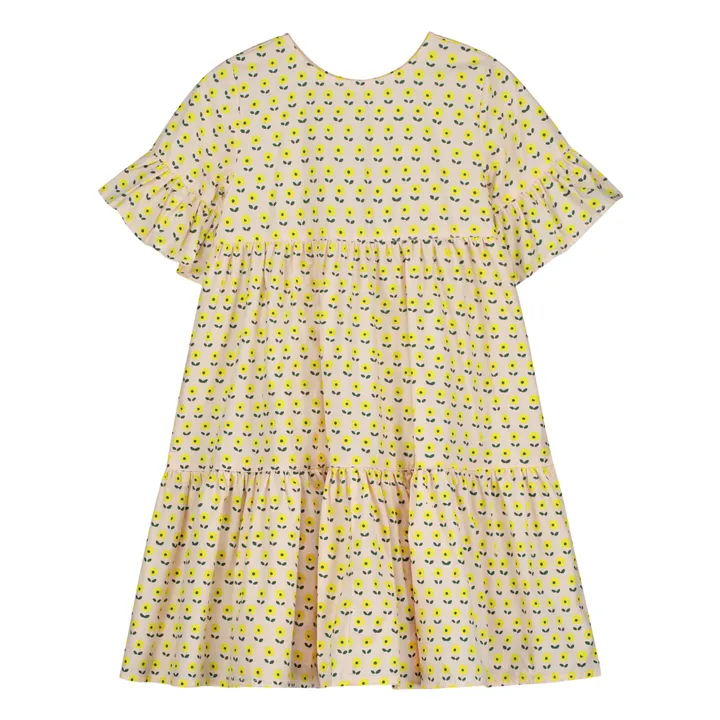 Holi & Love Robe Edna Fleurs Coton Bio | Rose pêche