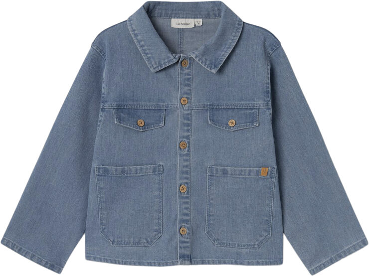 Lil' Atelier NMMOKAJA LS DNM SHIRT 4360-LS O LIL Blå