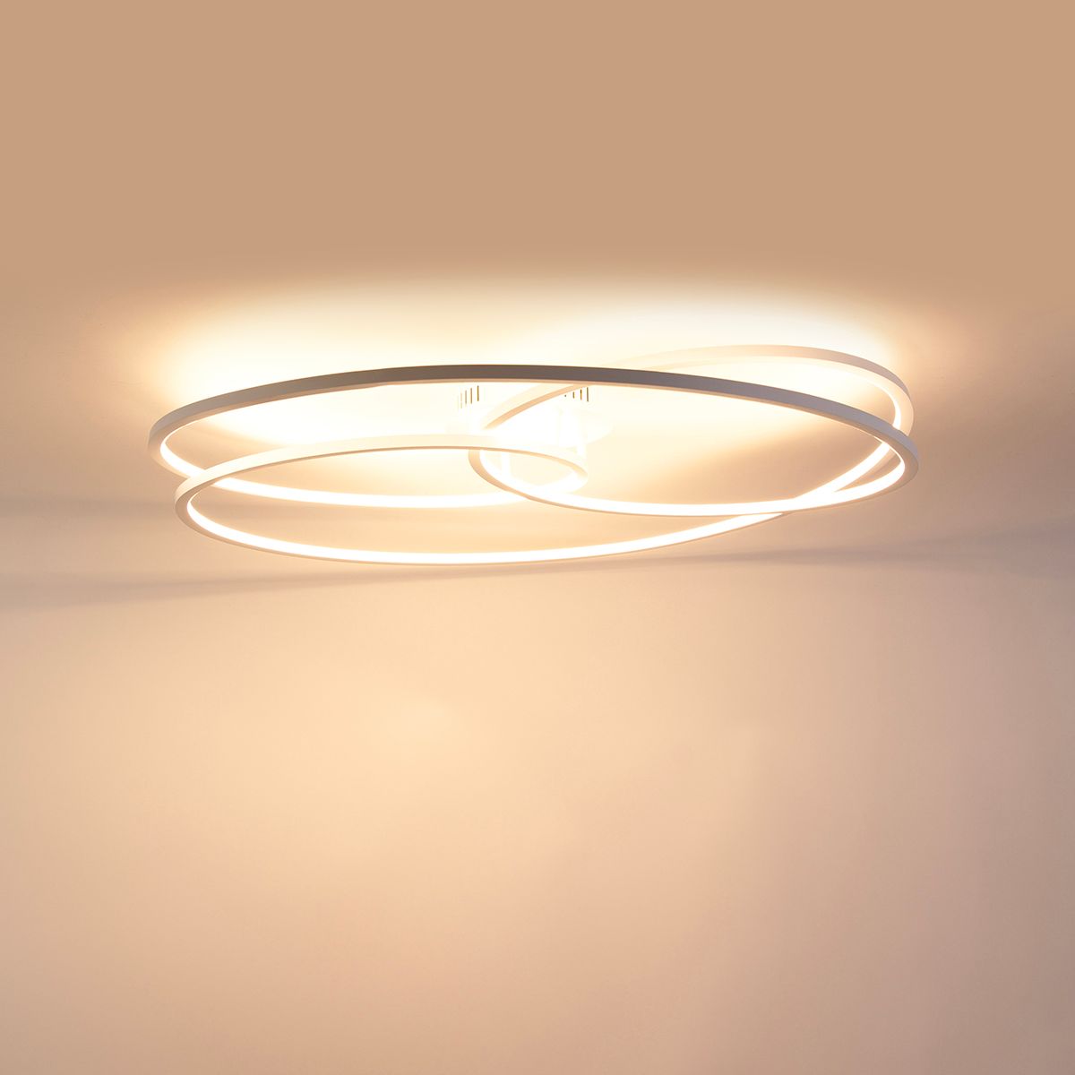 Plafondlamp wit 78 cm incl. LED 3 staps dimbaar - Rowin