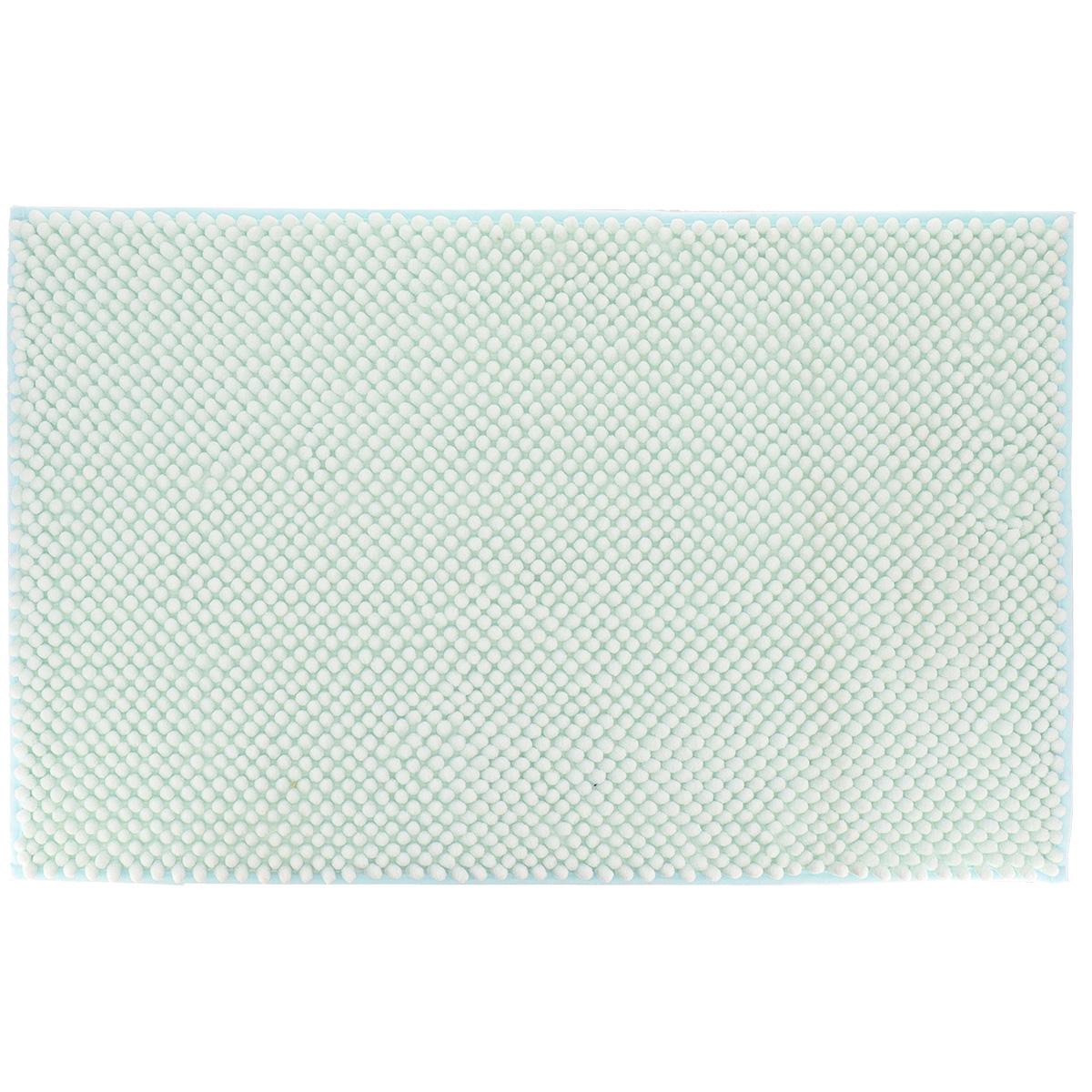 TAPIS MICROFIBRE BOULES 50X80CM VERT EUCALYPTUS