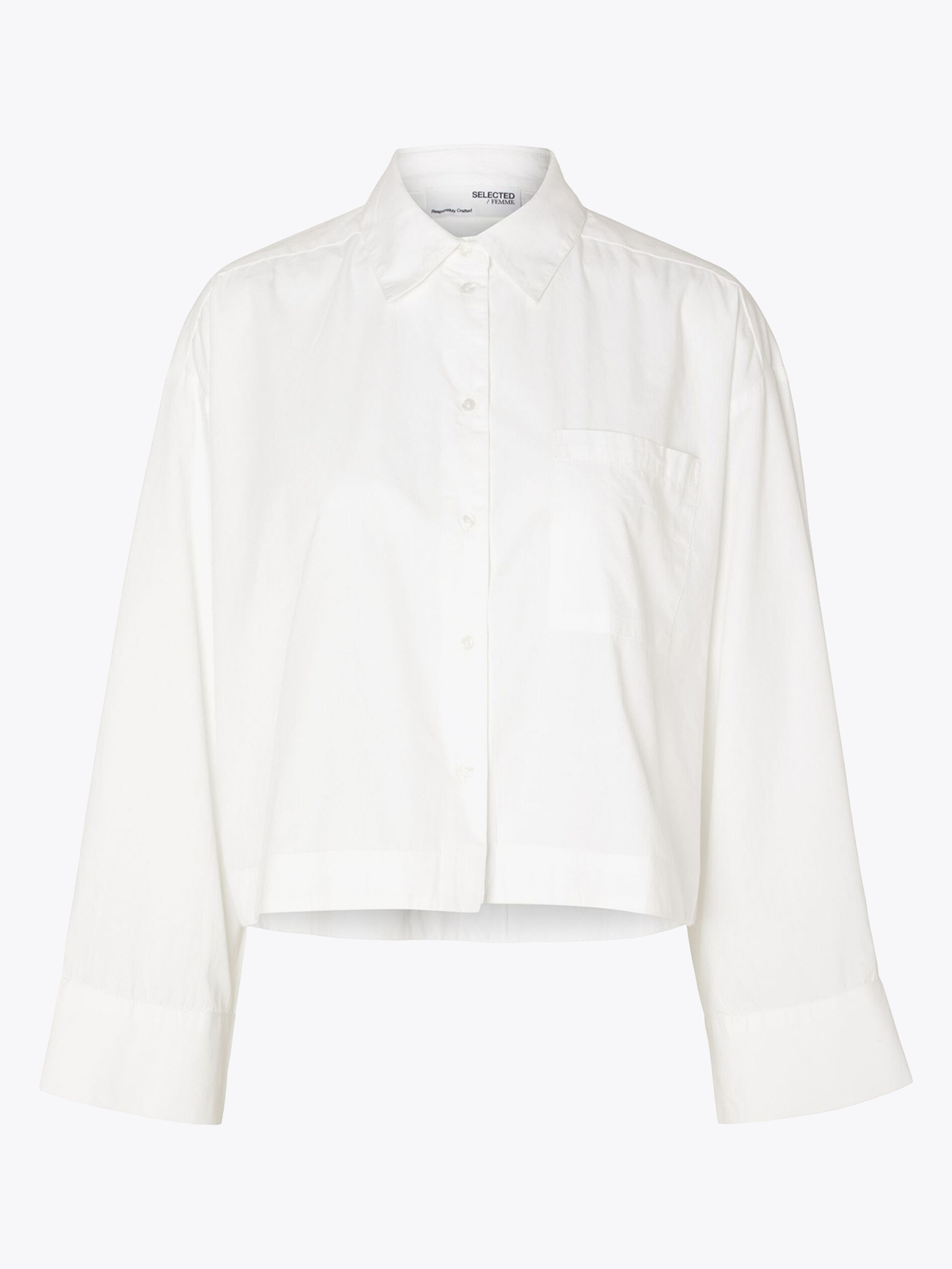 Astha Long Sleeve Cropped Boxy Shirt
