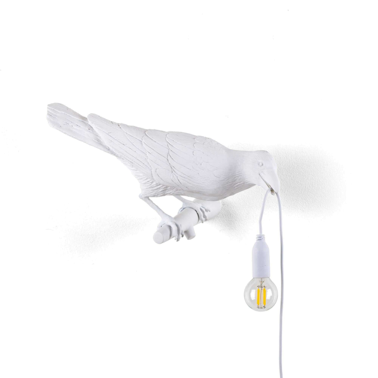 Seletti Bird Looking wandlamp rechts buiten wit