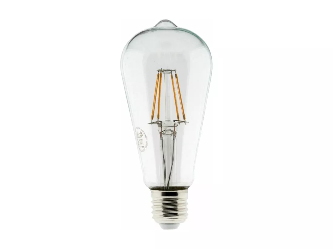 Ampoule déco filament LED ST64 4W E27 400lm 2700K - Blanc chaud - Zenitech