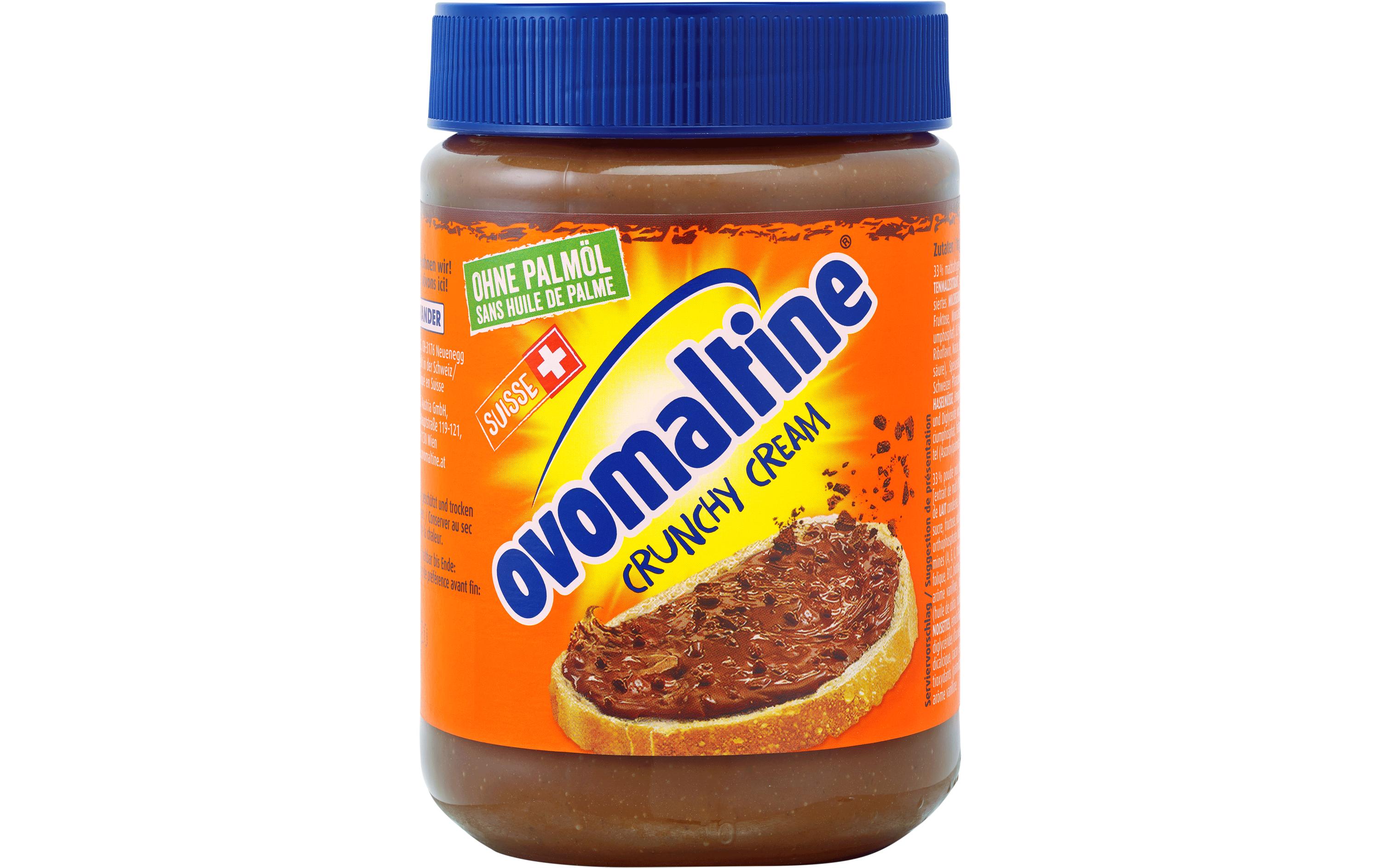 Brotaufstrich Crunchy Cream 400 gBrotaufstrich mit malzhaltigem Getränkepulver Ovomaltine