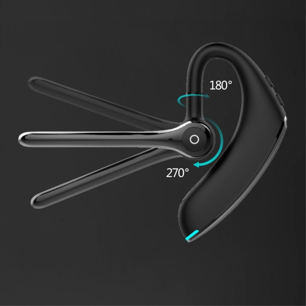 Wireless Bluetooth 5.0 In-Ear Business Headset Kopfhörer mit Noise Cancelling - Schwarz