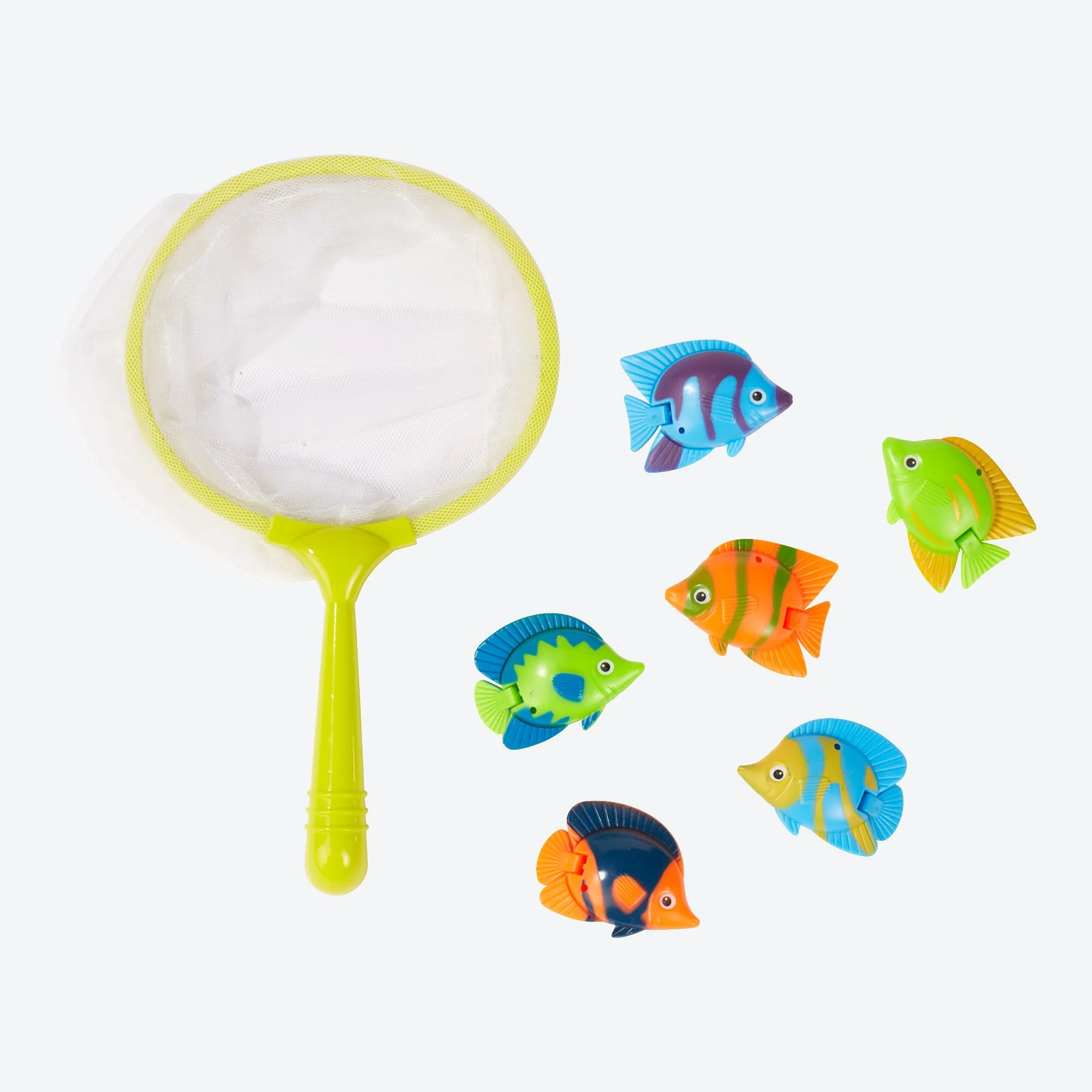 PlayFun Kescher mit 6 Fischen, 7-teilig