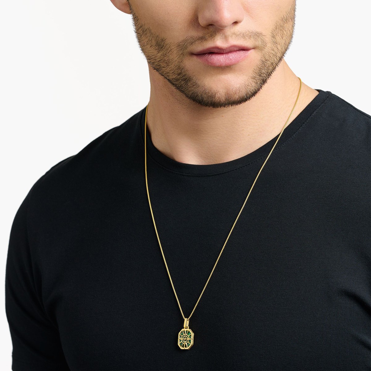 Pendentif Thomas Sabo boussole étoile vert