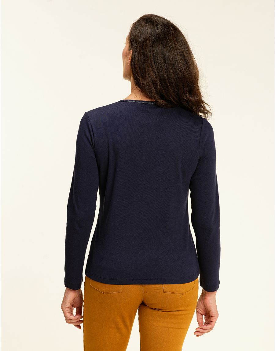 T-shirt jersey marine