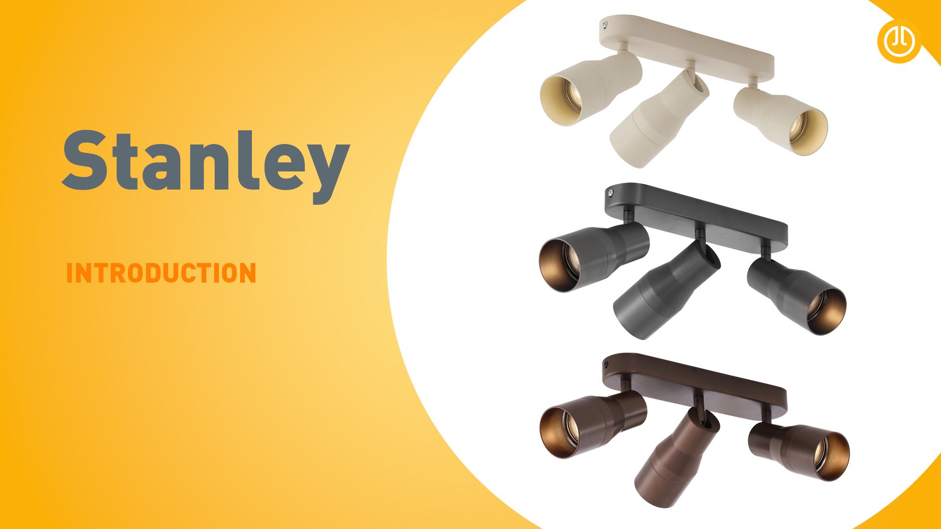 Afgeronde plafondspot beige GU10 50mm 3-lichts - Stanley