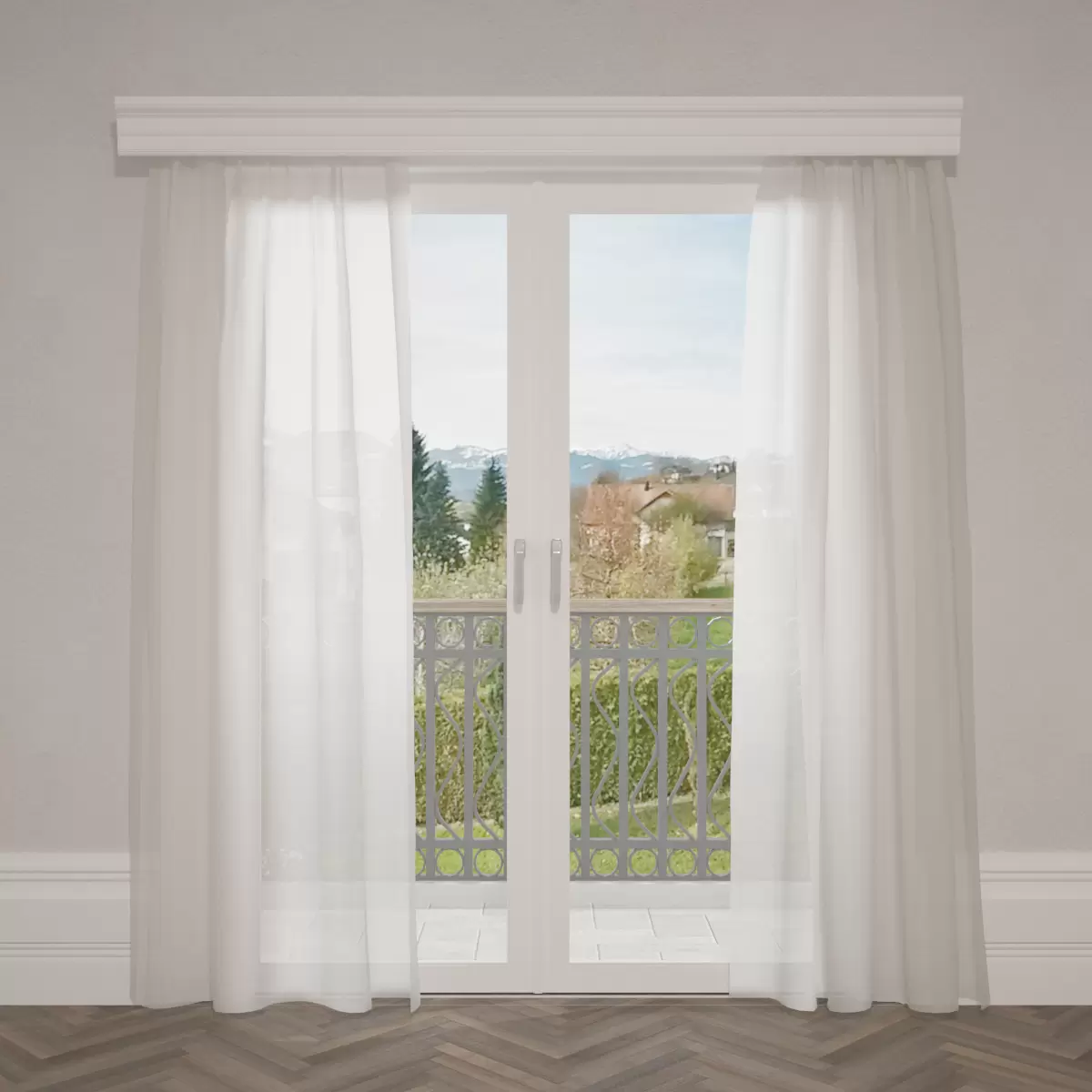 Tagvorhang Voile Beige