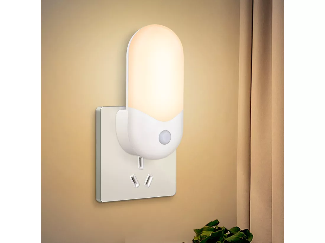 NETTLIFE veilleuse douille avec capteur crépusculaire LED lampe à douille chambre d'enfant lampe de nuit blanc chaud 1W
