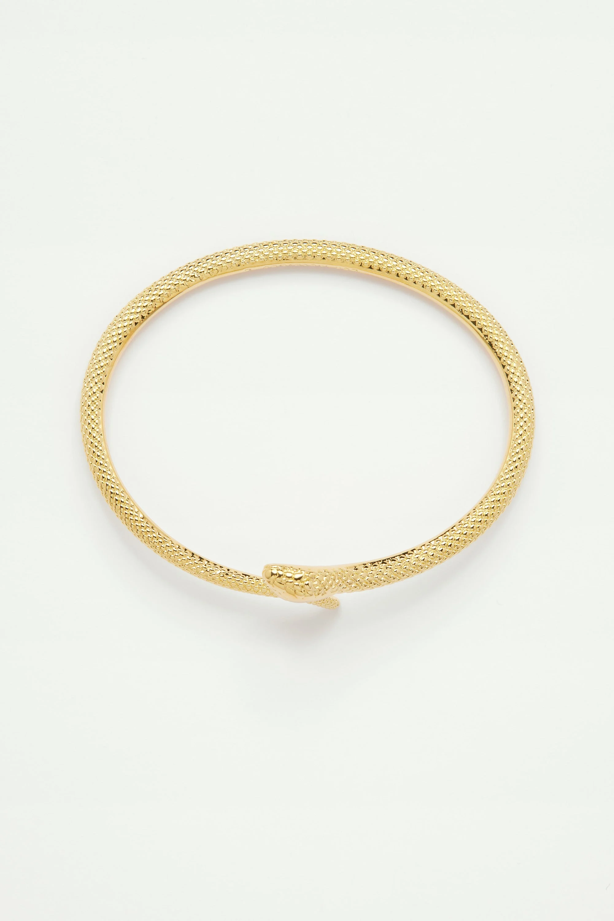 Bracelet jonc vipère ondulante | Jaune
