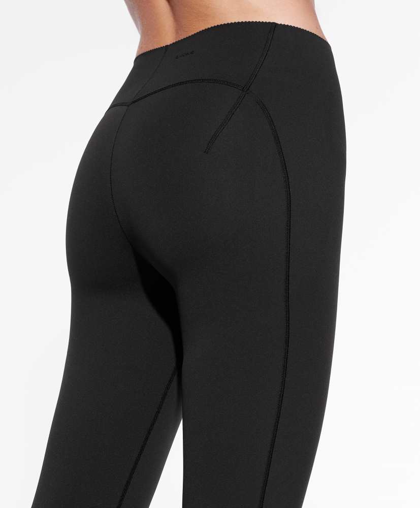 Calça flare de compressão com cintura alta