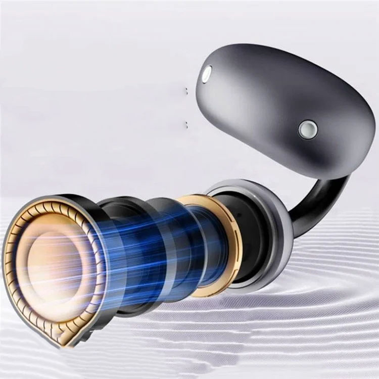 EA410 Open-Ear Ohrclip TWS Bluetooth 5.3 Kopfhörer mit Ladecase und KI-Noise-Cancelling (400mAh) - Gold