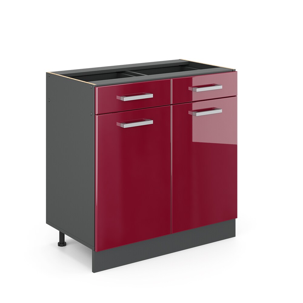 VICCO Küchenschrank Unterschrank Schubunterschrank 80 cmR-Line Anthrazit