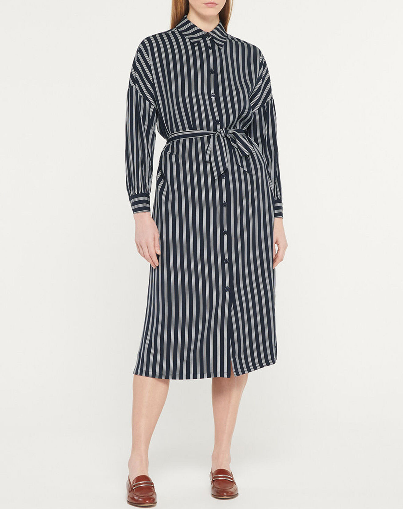 Jodhpur Robe-Chemise Pimi à rayures bleu marine