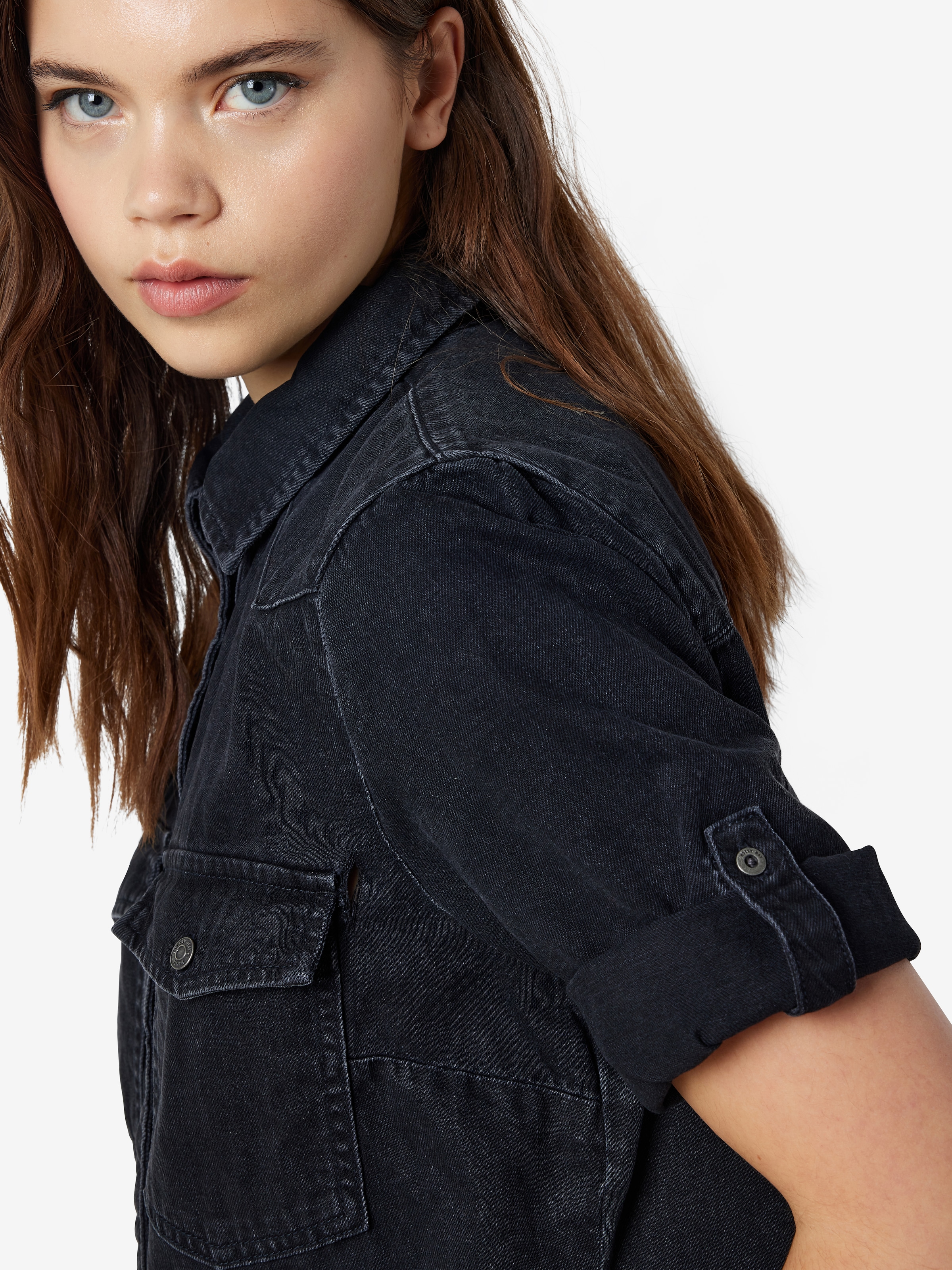 Noisy may Jeanskleid »NMNEW SIGNE S/S DENIM DRESS WG001BL NOOS« Brusttaschen