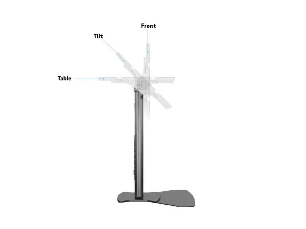 Multibrackets M Public Display Stand 110 HD - Stativ - for LCD display - aluminium - sort - skærmstørrelse: 32