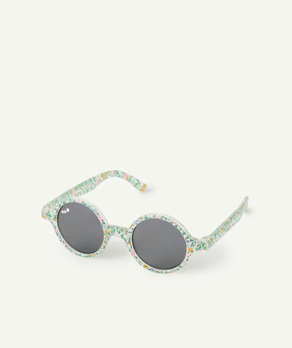 lunettes de soleil rondes bébé fille imprimé fleuri