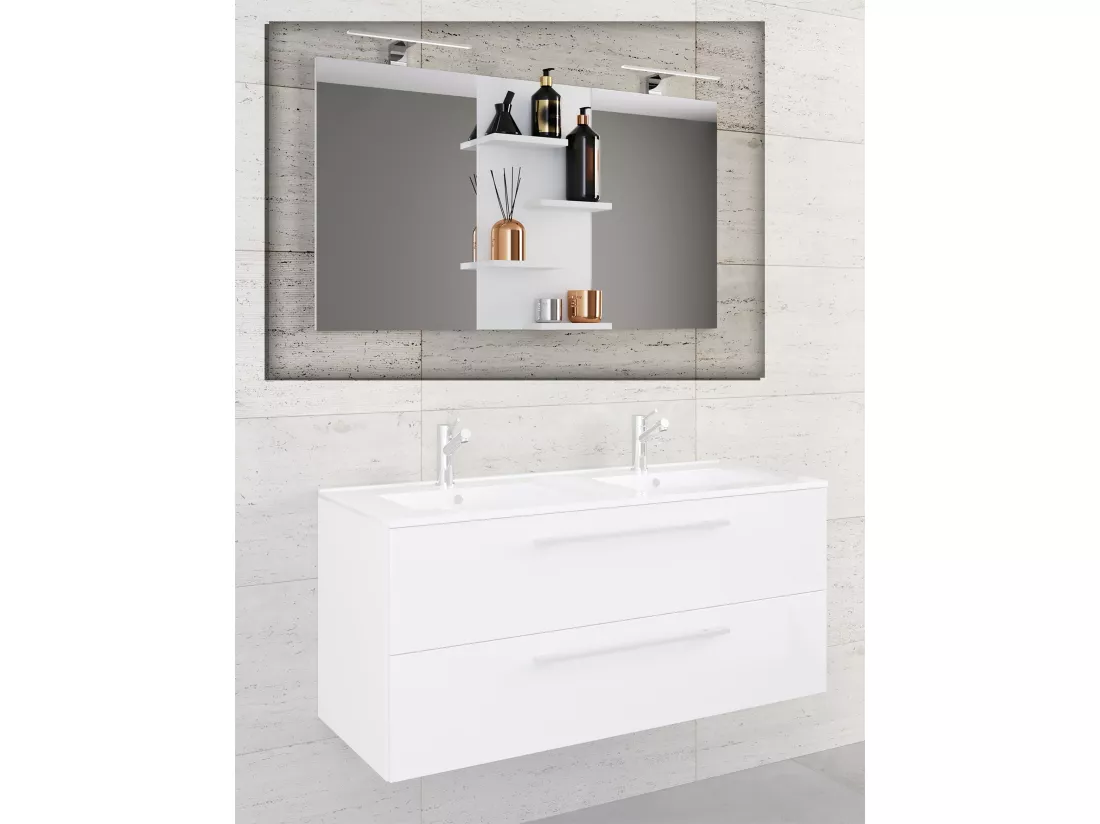 Miroir de salle de bain large miroir Budasi Tablette