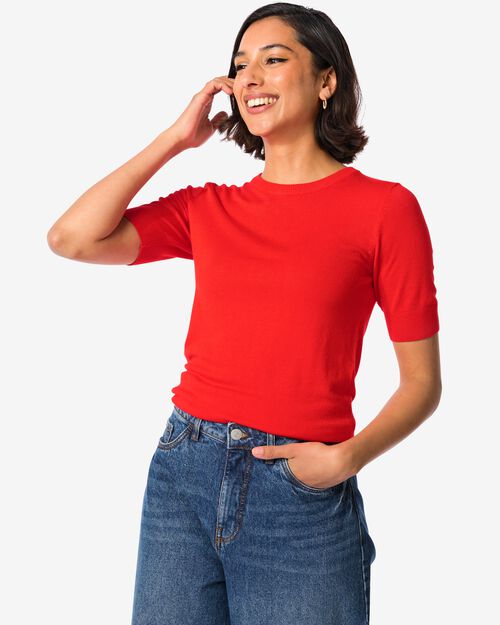 pull en maille femme Fally rouge