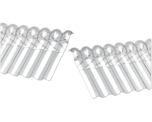 Gutta Wellfirsthaube Acryl Sinus 76/18 helder 1045 mm (2-delig)