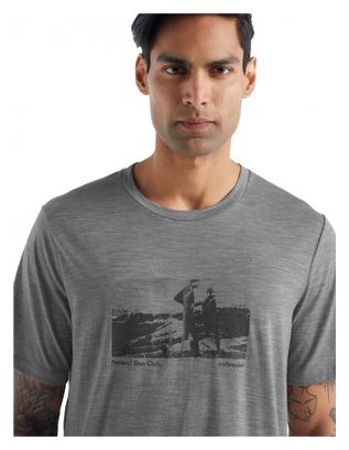 T-Shirt Icebreaker Tech Lite II Natural Run Club Gris