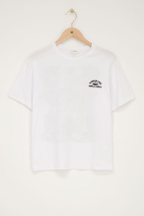 Wit T-shirt met zwarte print