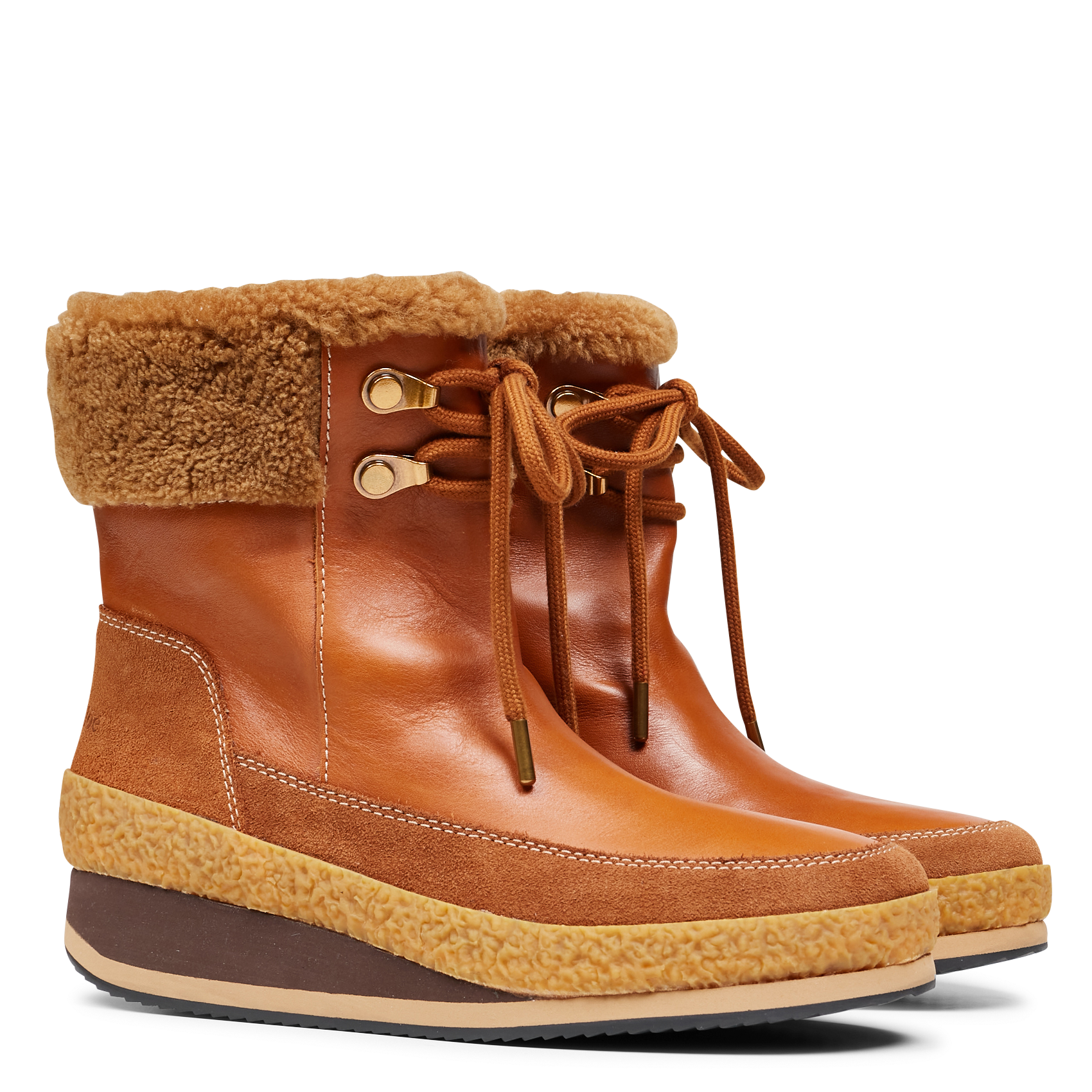 Bottines en cuir | Marron