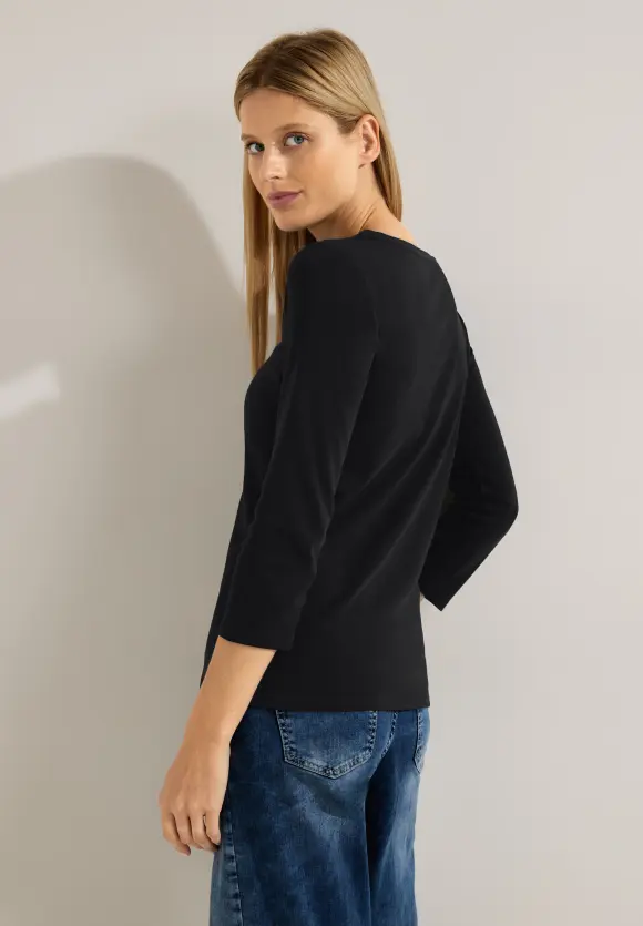 Basic T-Shirt in Unifarbe - Black
