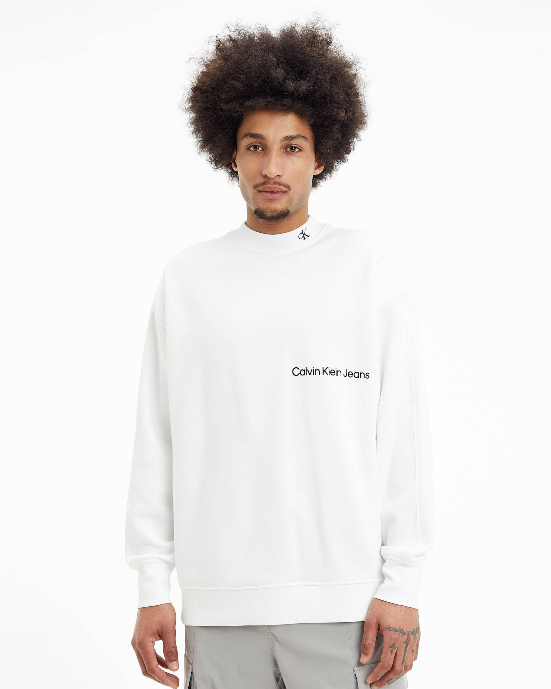 CALVIN KLEIN JEANS| Herren Sweatshirt OFF PLACED INSTITUTIONAL