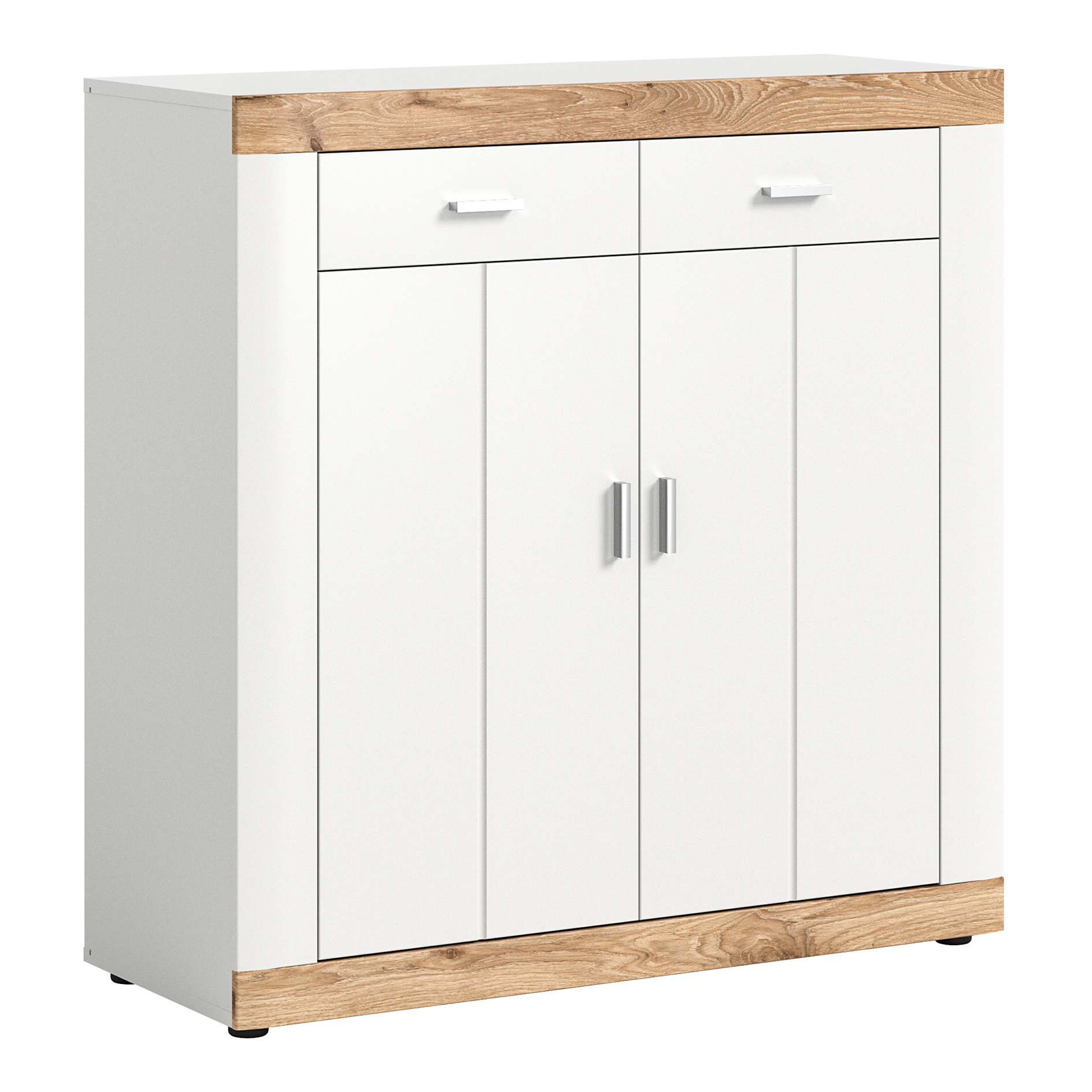 Kommode LAREDO - weiß-Nox Oak - 101 cm