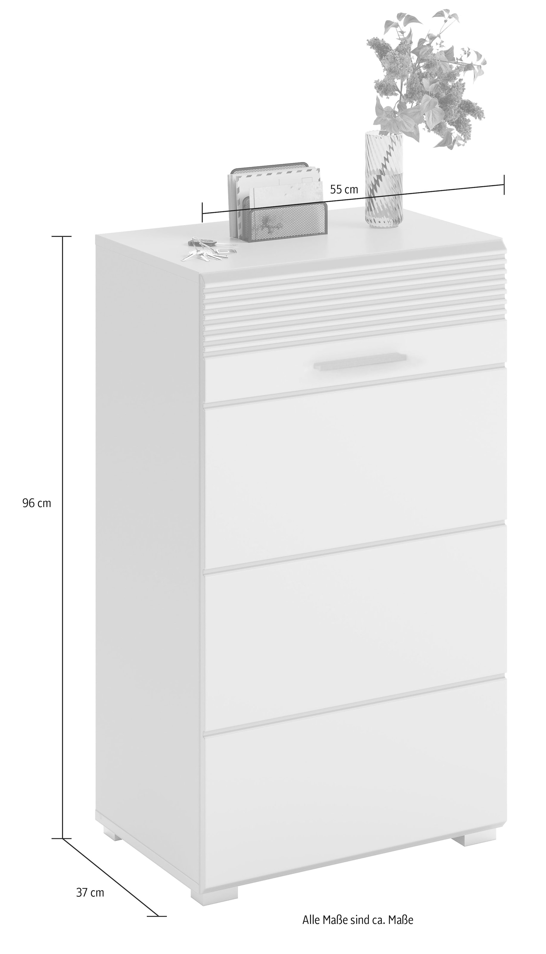 INOSIGN Garderoben-Set »Malmö, Breite 170cm, MDF Front mit Rillenfräsung, 5-teilig, best. aus:« 5 Stk. tlg.