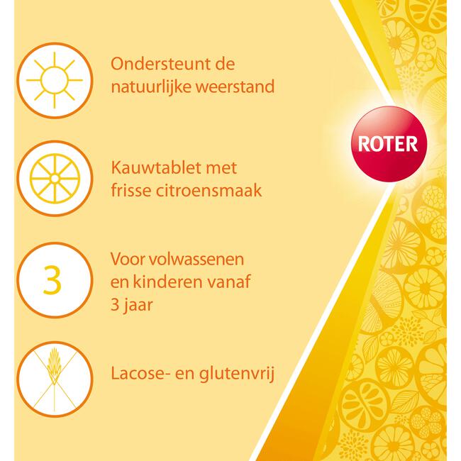 Roter Vitamine C 70 mg citroen 400 kauwtabletten