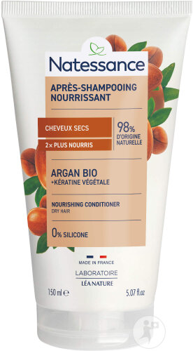 Natessance Après-Shampoing Argan & Kératine Végétale Cheveux Normaux/Secs Tube 150ml