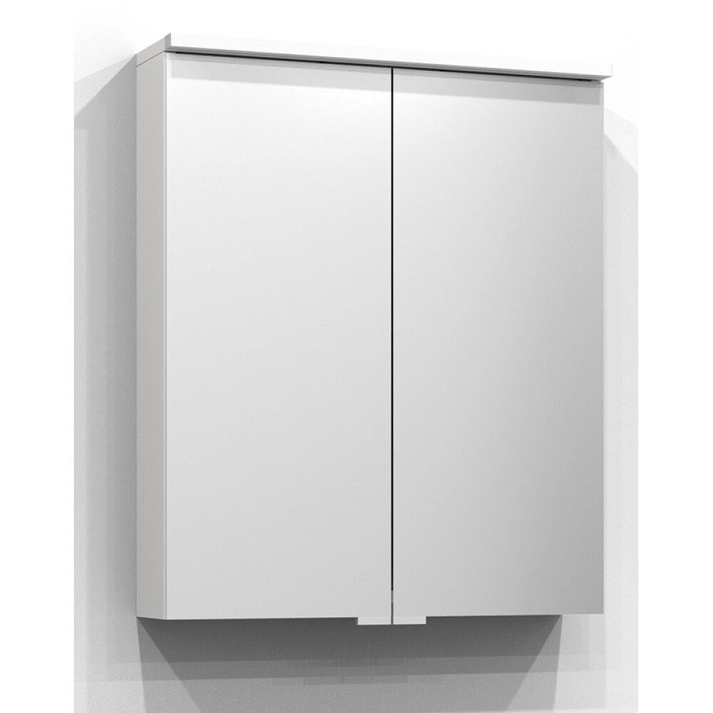 SPEILSKAP SVEDBERGS BLOC LED U-BELYSNING UTTAK HVIT 60CM