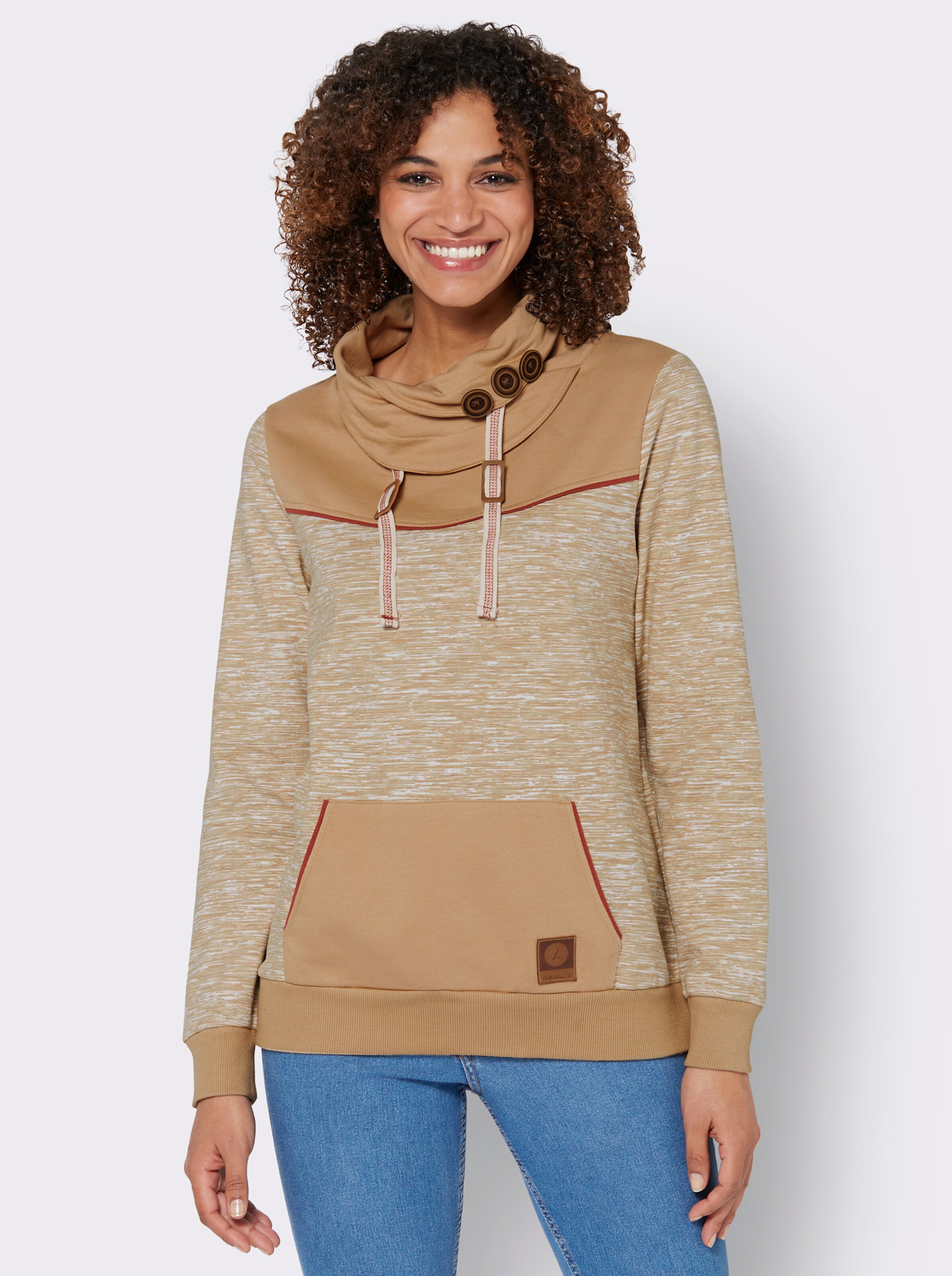 Sweatshirt mit Kontrast-Details