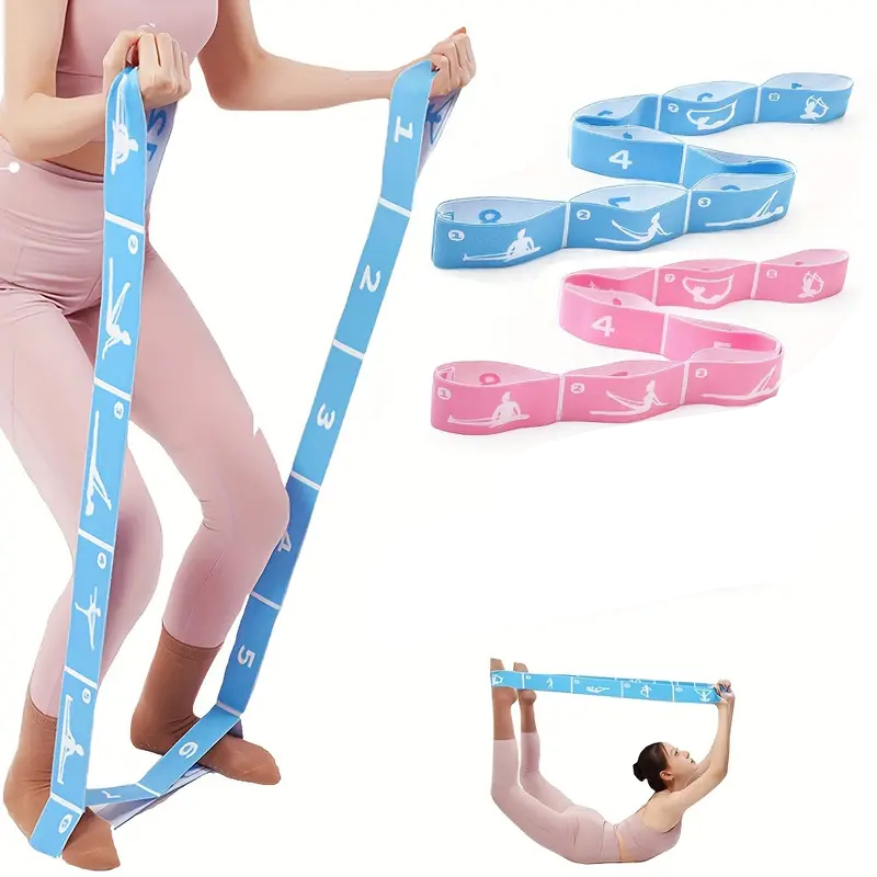 Stoff Fitness Übungsband / Widerstandsband / Gymnastikband für Training / Yoga / Pilates - Blau