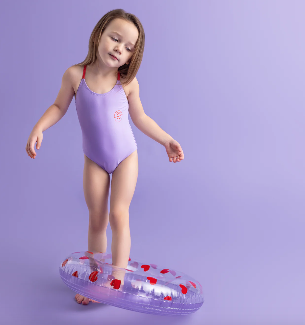 Swim Essentials Swim Essentials Zwemband Lila hartjes 55 cm