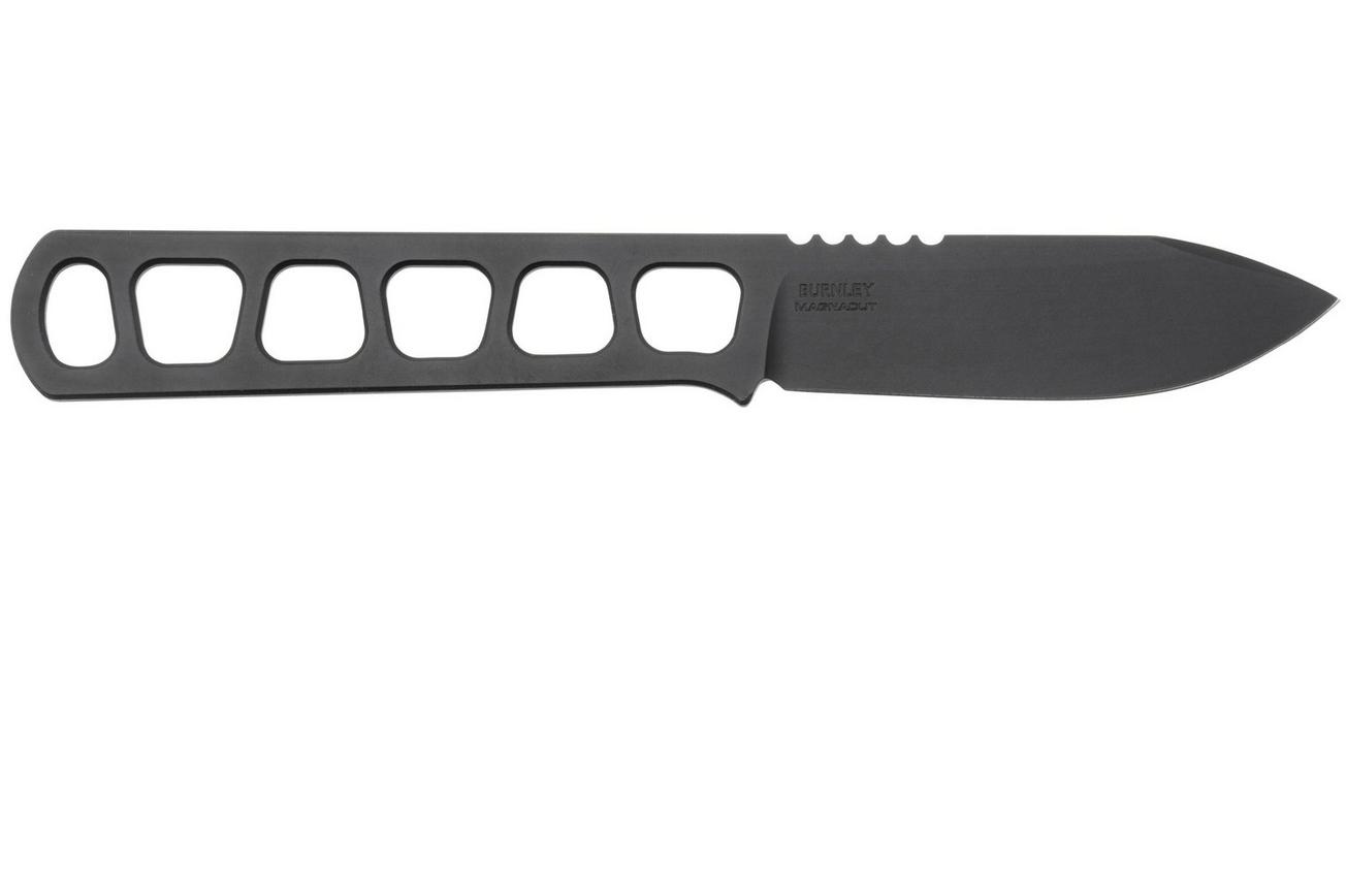 Boker Manufaktur BFF Packlite Allblack 120752, vaststaand mes, Lucas Burnley design