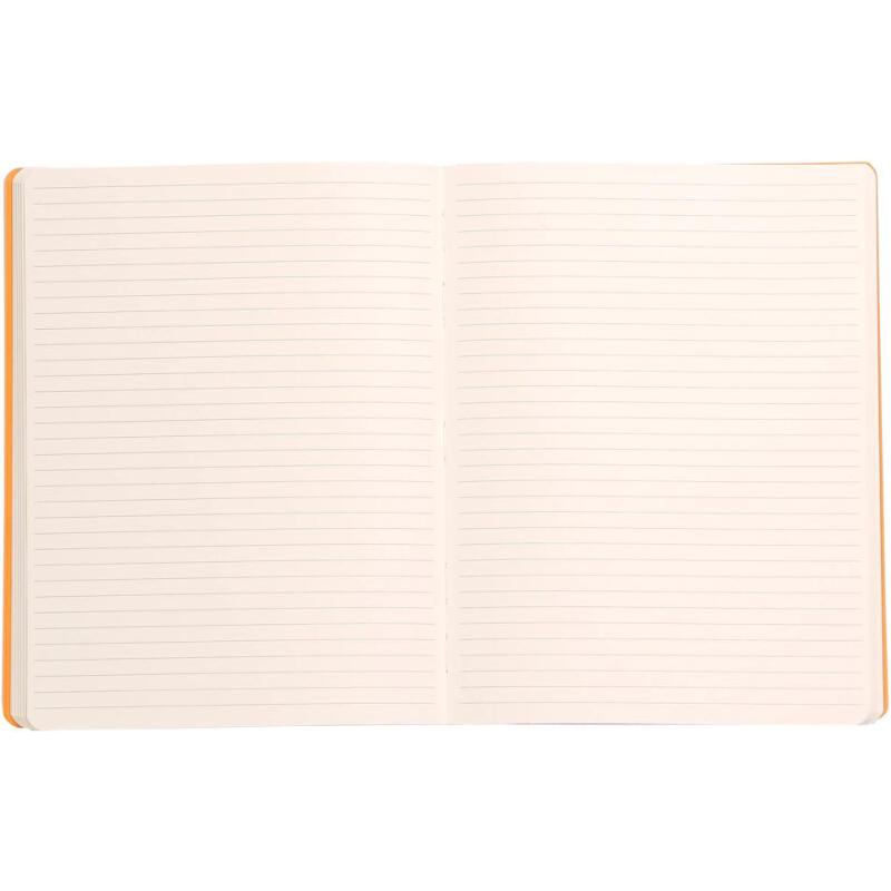 Rhodiarama carnet souple 19 x 25 cm 160 pages ligné papier ivoire 90g fermeture élastique