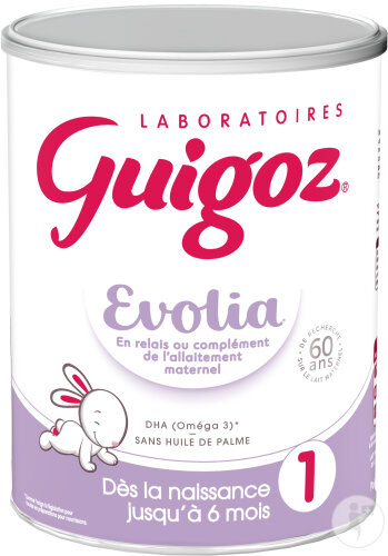 Guigoz Evolia Lait Infantile 1er Age +6 Mois Pot 800g