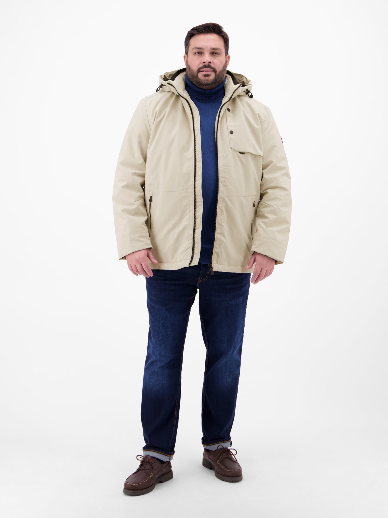 Herren Struktur-Blouson in Übergrößen