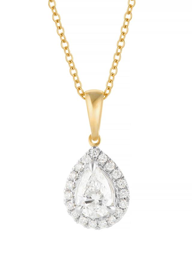 Brillant-Anhänger, ges.ca.0,90 ct.,LG,Gold 585