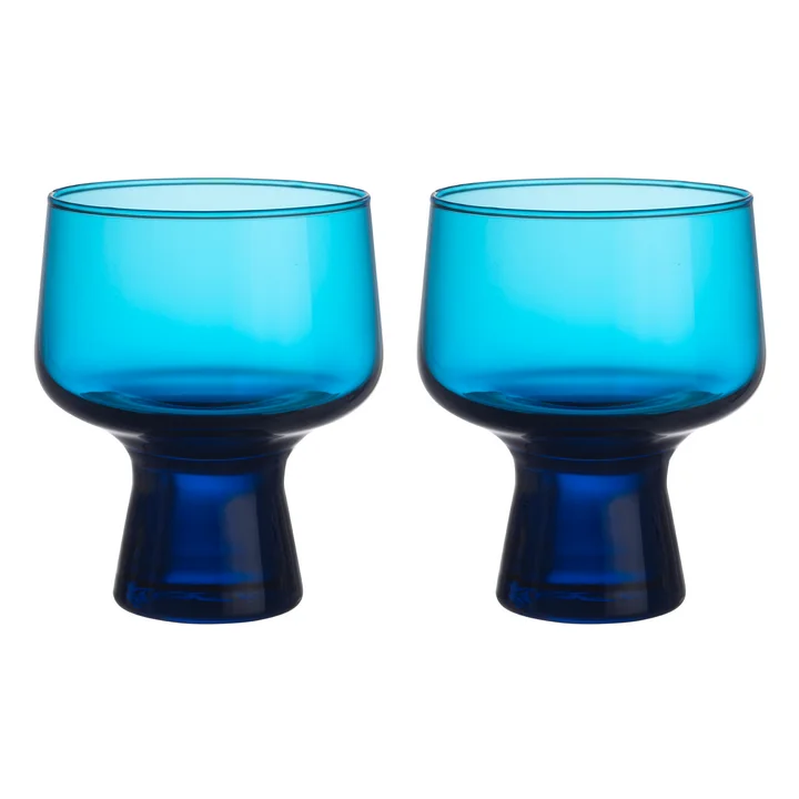 Iittala - Solare Kelchglas, 0,29 l, electric blue (2er-Set)
